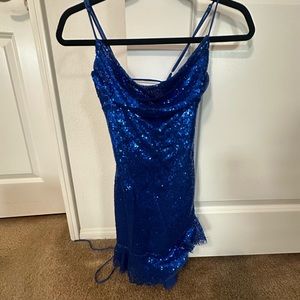 Kailani Blue Lucy in the Sky Sequin Dress SZ XS